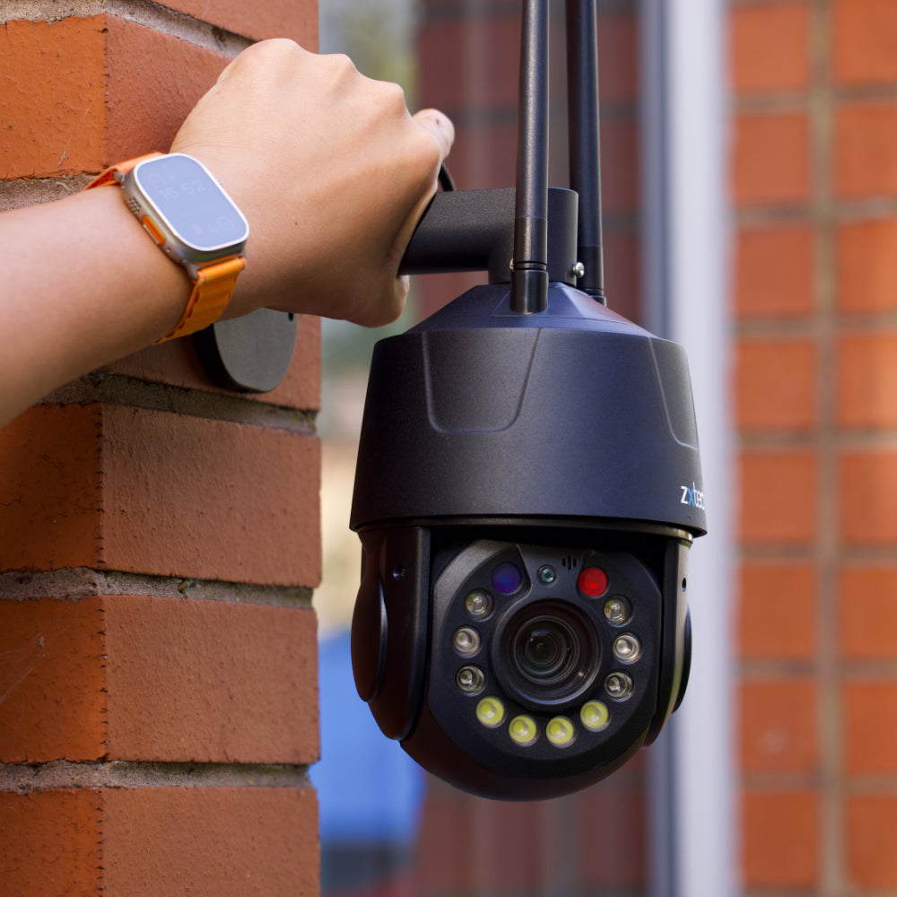 Zxtech 5MP/4K Wireless PTZ CCTV System - 3 x WiFi Security Camera 5X/10X/20X Auto Zoom Colour Night Vision Outdoor 2-Way-Audio 9CH Sony Starvis