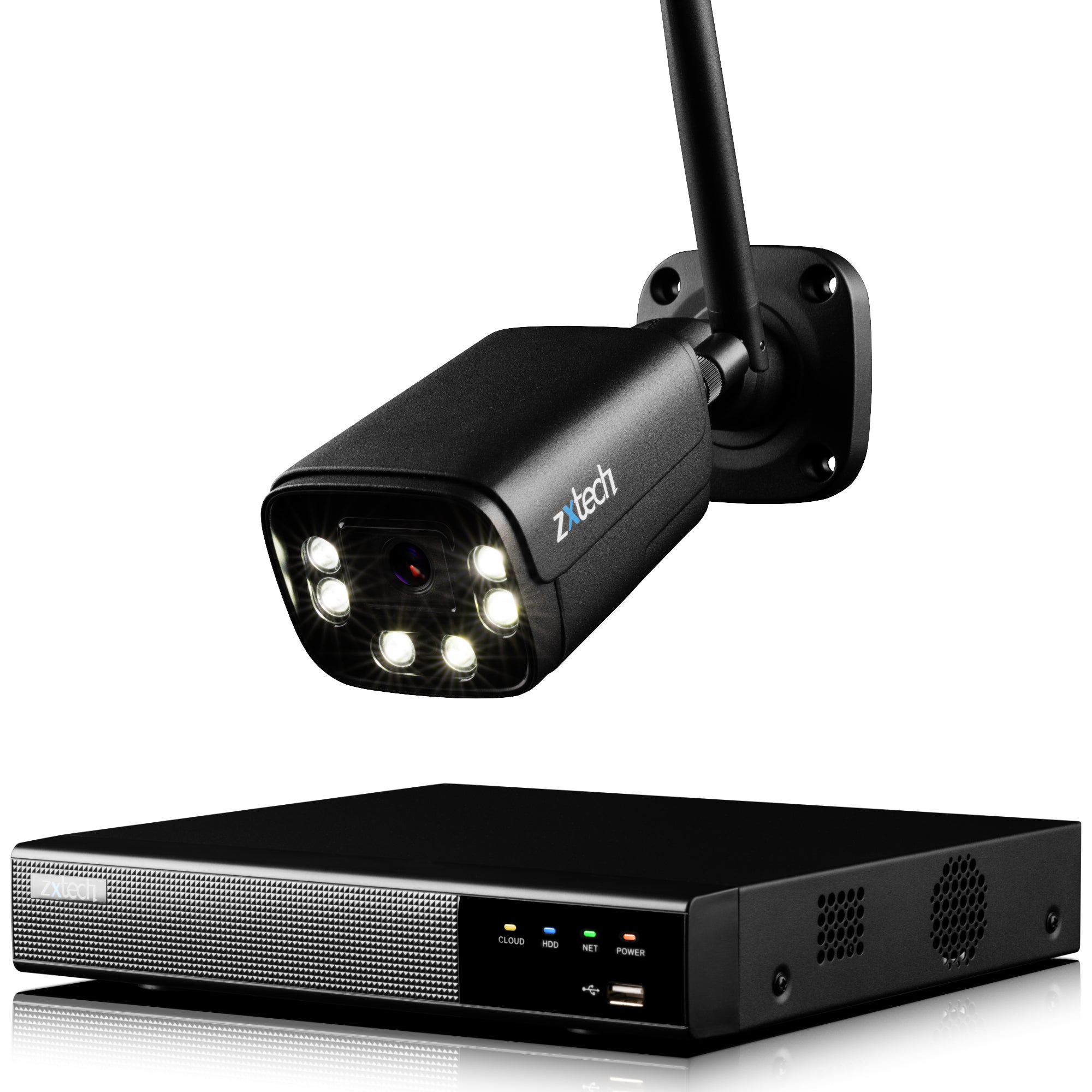 Zxtech 5MP/8MP/4K Wireless CCTV System - 1x WiFi Security Camera Outdoor 2-Way-Audio Night Vision 9CH Sony Starvis | WF1D9Y